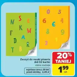 Carrefour Zeszyt do nauki pisania oferta