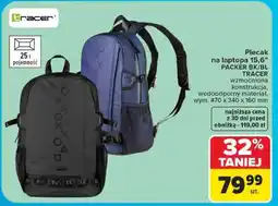 Carrefour Plecak na laptopa 15,6” PACKER BK/BL TRACER oferta