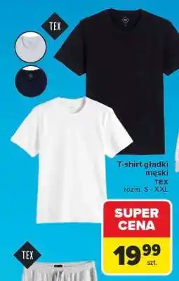 Carrefour T-shirt gładki męski oferta