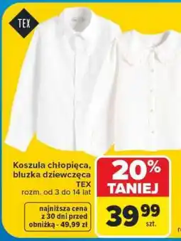 Carrefour Koszula chłopięca, bluzka dziewczęca oferta