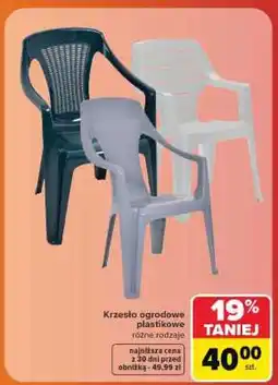 Carrefour Krzesło ogrodowe plastikowe oferta