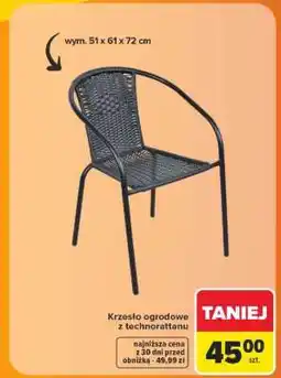 Carrefour Krzesło ogrodowe z technorattanu oferta