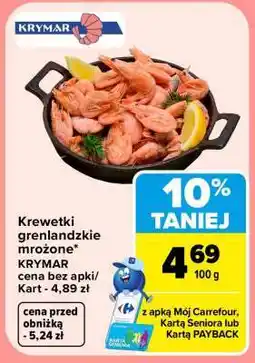 Carrefour Krewetki grenlandzkie mrożone oferta