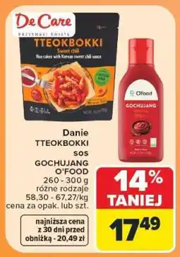 Carrefour Danie TTEOKBOKKI sos GOCHUJANG O'FOOD oferta