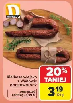 Carrefour Kiełbasa wiejska z Wadowic oferta