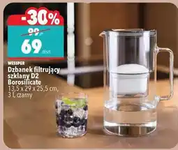 Biedronka Dzbanek filtrujący szklany D2 Borosilicate oferta