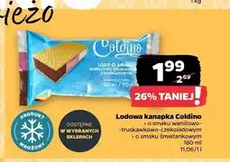 Netto Lodowa kanapka Coldino o smaku waniliowo-truskawkowo-czekoladowym oferta