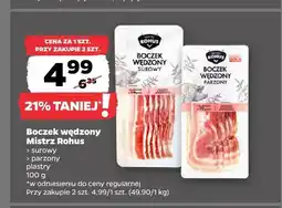 Netto Boczek wędzony surowy plastry Mistrz Rohus oferta