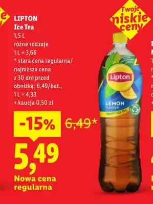 Lidl Herbata mrożona Lipton Ice Tea oferta