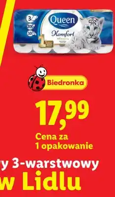 Lidl Papier toaletowy Queen Komfort 3-warstwowy oferta