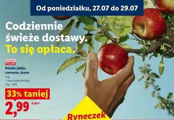 Lidl Jabłka czerwone polskie luzem oferta