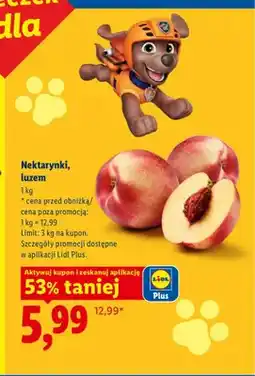 Lidl Nektarynki luzem Ryneczek Lidla oferta