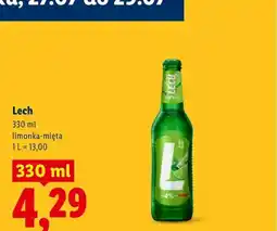 Lidl Piwo Lech limonka-mięta oferta
