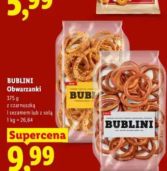 Lidl Obwarzanki z czarnuszką i sezamem Bublini oferta