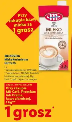 Lidl Mleko Kuchmistrza UHT 3,2% Mlekovita oferta