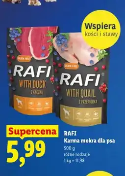 Lidl Karma mokra dla psa Rafi z kaczką oferta