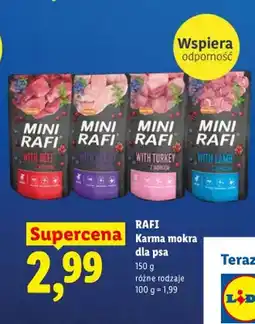 Lidl Karma mokra dla psa Mini Rafi z królikiem oferta
