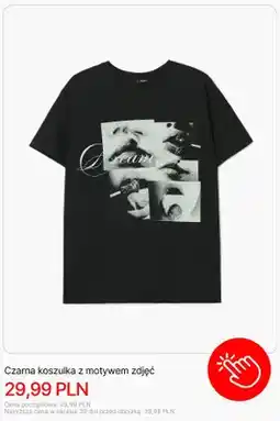 Cropp Koszulka czarna z motywem zdjęć Cropp oferta