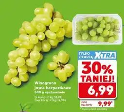 Kaufland Winogrona jasne bezpestkowe 500 g opakowanie oferta