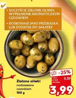 Kaufland Zielone oliwki nadziewane czosnkiem 100 g oferta