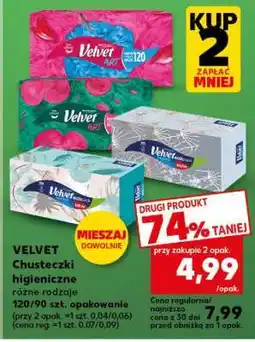 Kaufland VELVET Chusteczki higieniczne różne rodzaje oferta