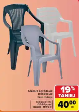 Carrefour Krzesło ogrodowe plastikowe oferta