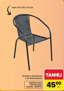 Carrefour Krzesło ogrodowe z technorattanu oferta