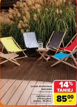 Carrefour Leżak drewniany BAHAMA oferta