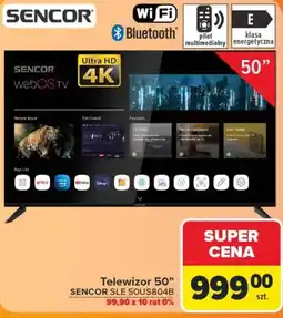 Carrefour Telewizor 50" SENCOR SLE 50US804B oferta