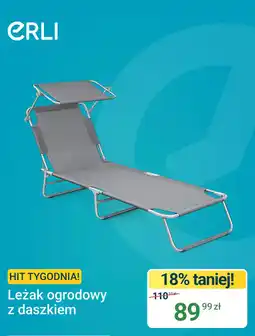ERLI Leżak ogrodowy z daszkiem oferta