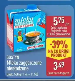 ALDI Mleko zagęszczone niesłodzone Gostyńskie oferta
