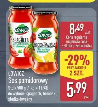 ALDI Sos pomidorowy spaghetti Łowicz oferta