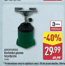 ALDI Kuchenka gazowa turystyczna Adventuridge oferta