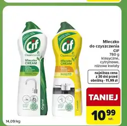 Carrefour Express Mleczko do czyszczenia Cif Cleanboost Cream różowe kwiaty oferta