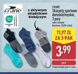 ALDI Skarpety sportowe damskie męskie CRANE 3-pak oferta