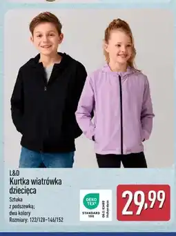 ALDI Kurtka wiatrówka dziecięca L&D oferta