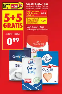 Biedronka Cukier biały Królewski, Polski Cukier, Diamant, Sweet Family oferta