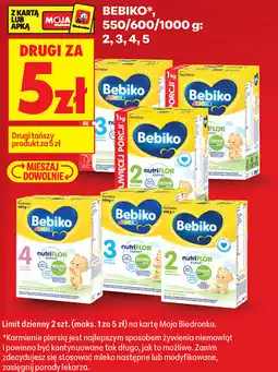 Biedronka Mleko modyfikowane Bebiko 2, 3, 4, 5 oferta