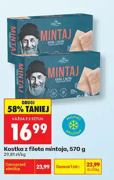 Biedronka Kostka z fileta mintaja Family Fish oferta