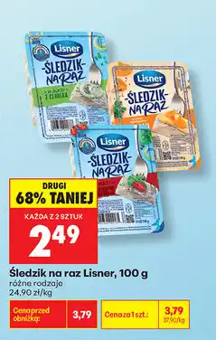 Biedronka Śledzik na raz Lisner oferta