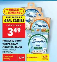 Biedronka Puszysty serek twarogowy Almette oferta