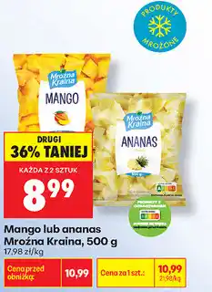 Biedronka Mango lub ananas mrożone Mroźna Kraina oferta