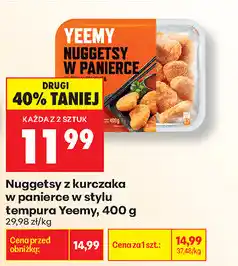 Biedronka Nuggetsy z kurczaka w panierce w stylu tempura Yeemy oferta