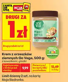 Biedronka Krem z orzeszków ziemnych Go Vege oferta