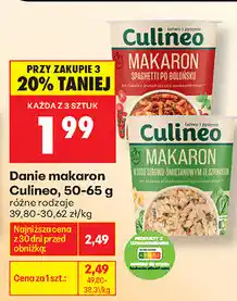 Biedronka Danie makaron Culineo oferta