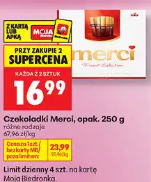 Biedronka Czekoladki Merci oferta