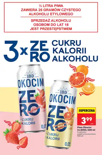 Biedronka Piwo Okocim 3xZERO oferta