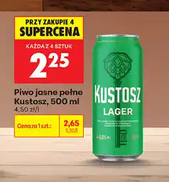 Biedronka Piwo jasne pełne Kustosz oferta