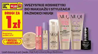 Biedronka Wszystkie kosmetyki do makijażu i stylizacji paznokci NIUQI oferta