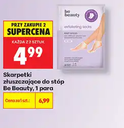 Biedronka Skarpetki złuszczające do stóp Be Beauty, 1 para oferta